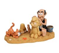 Figura Aqua della, I Puffi Gargamella e Azraël 17,7 x 9,3 x 9,4 cm, Molto dettagliata e Realizzata in Resina Poliestere, atossica e a PH Neutro, per acquari d'Acqua Dolce e salata