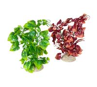 Aqua Della Pianta Finta Speerblatt 25 Cm Per Acquari/Terrari, Colorata