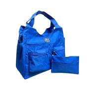 Aqua di Mare Borsa da Spiaggia Donna con Pochette Coordinata, Blu Royal, Tasche Multiple, 44x33x19 cm, 22750