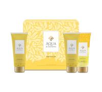 AQUA DI SORRENTO | Partenope, Confezione Regalo, Scrub 200ml, Crema Corpo 200ml, Gel Doccia 200ml, Fragranza Agrumata, Floreale e Legnosa