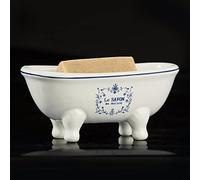 Aqua Eden - Mini portasapone in ceramica, 14,5 cm, con doppia estremità, 14,5 cm, colore: Stile 01