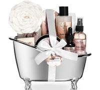 Aqua Elegante - "Cestini regalo spa per le donne Set da bagno di lusso con kit spa al cocco e vaniglia Include bagnoschiuma, B