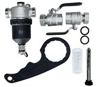 AQUA HEATING Defangatore Magnetico Per Caldaia Filtro Magnetico Sottocaldaia 1 1/4" 5/4” DN32 Magnete 9000 Gs Protezione Dell'Impianto Di Riscaldamento H31254