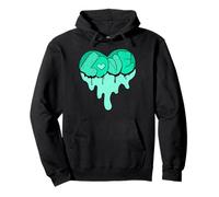 Aqua Light Teal That Melt Ya Heart-LOVE Teal Aqua Graphic Felpa con Cappuccio