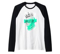 Aqua Light Teal The Crown Never Slips Light Teal Aqua Maglia con Maniche Raglan