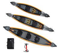 Aqua Marina, Kayak 1 Posto Tomahawk Air-375, Taglia Unica, Nero/Arancione