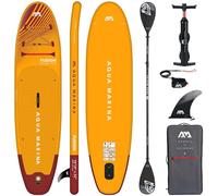Aqua Marina - Tavola gonfiabile Sup Board Stand up Paddle Aquamarina Fusion + doppio tech, colore nero, confezione completa, 330 x 81 x 15 cm