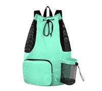 Aqua Marine tinta unita pura tinta unita coulisse palestra borse tirare stringa indietro pack con tasche separazione bagnato asciutto