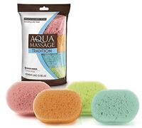Aqua Massage Tradizione 4 spugne morbide dermatologicamente testate, 4 pezzi
