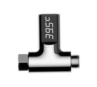 Aqua Monitor - Real-Time Celsius Readout for Safe Bathing | Self-Powered Hydrometric Tool with Large Glowing Interface, 360-Degree Swivel Connector for Pipes, Hoses, Spouts and Sprayers