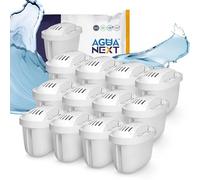 Aqua Next Set di 12 Filtri per Acqua | Cartucce Filtranti Ricambio per Caraffa Filtrante - Riduce Cloro e Calcare | Filtro con Carbone Attivo e Resina a Scambio Ionico | BPA FREE