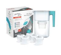 Aqua Optima Perfect Pour Caraffa Filtro Acqua e Cartucce Filtro Acqua 6 x 30 Giorni Evolve+, capacità 3,6 litri, per Riduzione di Microplastiche, Cloro, Calcare e Impurità, color tè blu