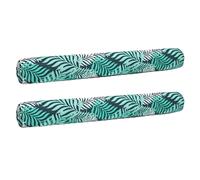 Aqua Oversized Inflatable Pool Noodle - 2 Pack - Soft Mesh Jumbo Noodle Pool Float - Teal/White Fern