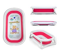 Aqua Pink Milly Mally - Vasca da bagno pieghevole con termometro