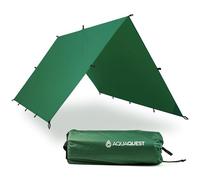 Aqua Quest Guide Telone Quadrato 3 x 3 m - Telo di Ripstop Nylon Ultra-Leggero, Impermeabile Sovratelo per Tenda per Trekking - Ideale per l'Amaca (Verde)