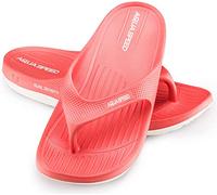 Aqua Speed ALCANO Sandali da Bagno | Uomini | Donne | Separatori per Dita dei Piedi Antiscivolo | Sandali da Doccia | ALCANO - Rosso | Taglia: 39