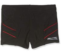 Aqua Speed Andy - Costume da Bagno da Ragazzo, Ragazzo, Badehose, 349, Nero/Rosso, 122
