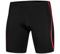 Aqua Speed Blake Tronchi di Nuoto Lungo di Uomo Saldamente Seduto Miseria Protezione UV Resistente al Cloro Dimensionalmente Stabile Efficace Contro l'affaticamento Muscolare,XL, Nero e Rosso