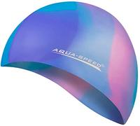 Aqua Speed Bunt Cuffia di Bagno + Piccolo Asciugamano in Microfibra | Colorato | Silicone | Cappellino di Nuoto | 47. colorato / 43