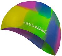 Aqua Speed Bunt Cuffia di Bagno + Piccolo Asciugamano in Microfibra | Colorato | Silicone | Cappellino di Nuoto | 25. colorato / 73