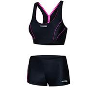 Aqua Speed Fiona Ladies Tankini | Due Pezzi | Tessuto Vita | Resistente al Cloro e Crema Solare/Olio | 08. Nero - Rosa | Taglia: 38