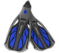 Aqua Speed Inox Pinne da Snorkeling | Pinne Nuoto | Light Diving Pinne per Le Vacanze | Pinne Pool | Piede Pieno Pinne | Grigio/Blu | Taglia: 38/39