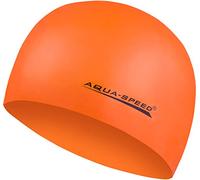 Aqua Speed Mega Swim cap | Cuffia da Bagno | Nuoto | Triathlon | Balneazione | Silicone | Mega/Arancione