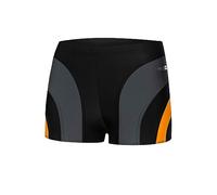 Aqua Speed Sasha Costume da Bagno Corto Elastico para Uomo | Calzoncini da Bagno | UV-Protection | 05. / 310 / Nero Grigio Arancione | Taglia: XL