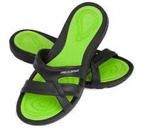 Aqua Speed Set ciabatte da bagno da donna + panno in microfibra | sandali da doccia da donna | ciabatte da bagno leggere | sandali e scivoli | F:38, taglia 42 | Panama