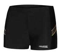 Aqua Speed William Costume da Bagno Corto Elastico para Uomo | Calzoncini da Bagno | UV-Protection | 04/133 / Nero Grigio Arancione | Taglia: XXL
