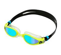 Aqua Sphere Kaiman Exo - Occhialini da nuoto per adulti, colore: Giallo/Trasparente - Blu Titanio Specchiato
