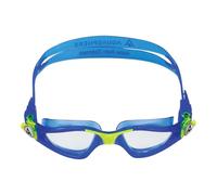 Aqua Sphere Kayenne Jr, occhialini da nuoto per bambini, design oversize con lenti antigraffio, comodi, anallergici, senza perdite, unisex, lenti trasparenti, montatura blu/gialla (EP3014007LC)