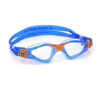 Aqua Sphere Kayenne Jr, Occhialini da Nuoto Unisex-Youth, Blu & Arancione/Lenti Chiare, Taglia unica