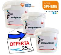 Aqua Sphere TRICLORO 90% Past. 200 gr → 1 / 25 kg Cloro Lento Piscina