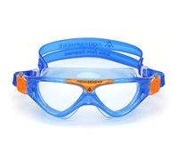 Aqua Sphere Vista Junior, occhialini da nuoto per bambini - si adattano come una maschera, comodi, ipoallergenici, senza perdite, sistema di fibbia rapida - unisex per bambini, lenti trasparenti,