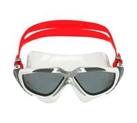 Aqua Sphere Vista, Maschera da Nuoto Unisex Adulto, Bianco, Grigio e Rosso/Lenti Scure, Taglia unica