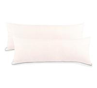 aqua-textil Classic Line Federa set da 2 cerniera cotone 40 x 120 cm bianco neve