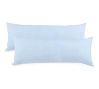 aqua-textil Classic Line Federa Set da 2 Cerniera Cotone 40 x 120 cm Blu Acqua