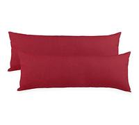 aqua-textil Classic Line Federa set da 2 cerniera cotone 40 x 145 cm bordeaux
