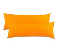 aqua-textil Classic Line Federa Set da 2 Cerniera Cotone 40 x 200 cm Arancione