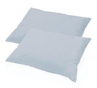 aqua-textil Classic Line - Set di 2 federe 48 x 74 cm, in cotone, colore grigio argento