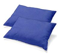 aqua-textil Classic Line - Set di 2 federe per cuscino, 40 x 60 cm, colore blu reale, in cotone, con cerniera, in jersey