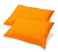 aqua-textil Classic Line - Set di 2 federe per cuscino, 48 x 74 cm, in cotone, colore arancione