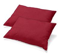 aqua-textil Classic Line - Set di 2 federe per cuscino, 48 x 74, in cotone, colore: bordeaux