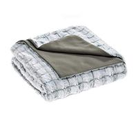 aqua-textil Masha Coperta soffice Pelliccia Finto Pelo Coperta Double Face Pile Polar 150 x 200 cm Grigio