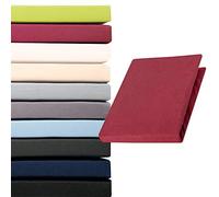 aqua-textil Pur Lenzuolo Elasticizzato Topper spessori per Letto Contenitore Cotone 90x200-100x220 cm Bordeaux