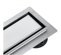 AQUA UNO BASIC 360 SCARICO LINEO CROM 50 cm, SIFONE ROTANTE 360, ACCIAIO INOX, ASSEMBLAGGIO BASSO 57 mm, SET COMPLETO