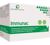 Aqua Viva Nutrifarma Immunac - Integratore per le difese immunitarie con zinco ed echinacea, 14 stick