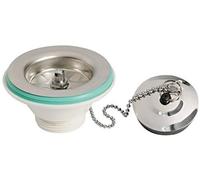 Aquabad Piletta con Tappo per lavabo Omnires® Click-Clack, Push-Up | Colore: Cromato | Tappo: Rettangolari, Piegato