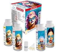 Aquaclear - Kit prodotti per avviamento e mantenimento piscina, Continene Cloro, Ph minus, Ph plus, Antialghe; Tester cloro/ph